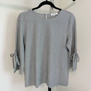 Calvin Klein Tie Sleeve Flowy Blouse